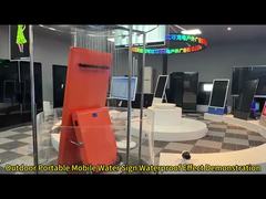 Наружная портативная цифровая вывеска на колесах для мобильной рекламы