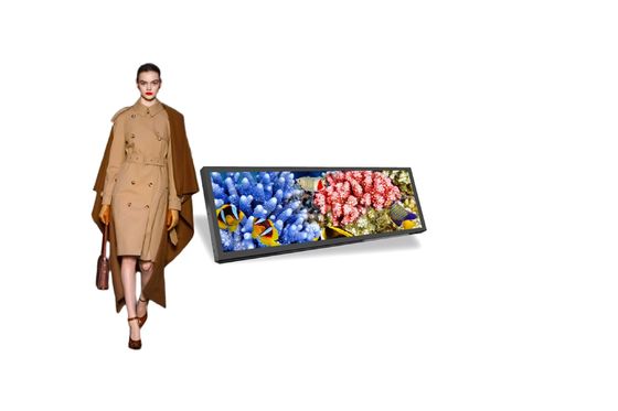 качество  Custom Stretched Bar LCD Display , Digital Shelf Display Supermarket завод