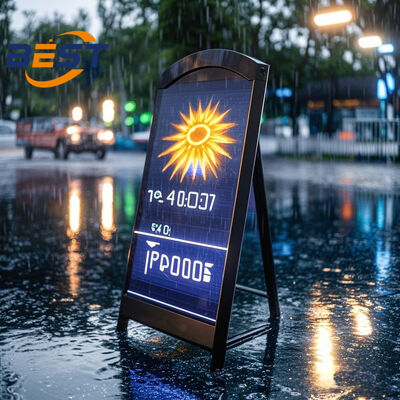 качество  P2.5 Pixel Portable LED Signage All-Weather Metal Frame 4500Nits Brightness 10H Battery Life завод