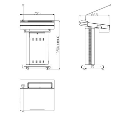 Беспроводный микрофон Lectern Smart Integrated Digital Podium с передним экраном 23,8 дюйма