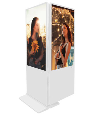 Двухэкранный LCD цифровой вывески с 350 Cd / m2 яркости и Android ОС для розничных магазинов
