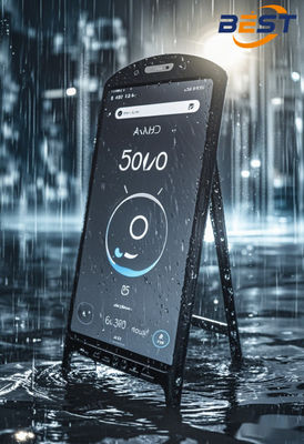 Наружная P2.5 портативная светодиодная вывеска с батареей 10H 4500Nits IP65 водонепроницаемая для коммерческой рекламы