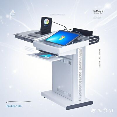 Цифровой мультимедийный подиум TFT с 8 ГБ ОЗУ, яркостью 350 кд/м² и эргономичной высотой 1050 мм для бизнес-презентаций