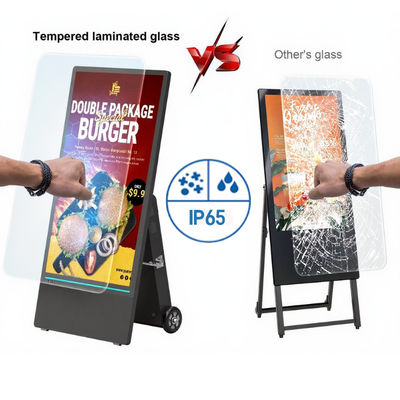 IP65 Waterproof Grade Portable Digital Signboard for Multi Languange Markets and Advertising