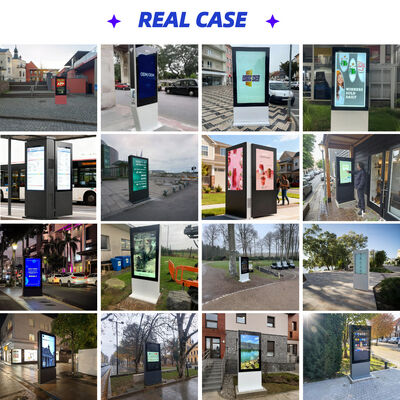 Двусторонний наружный LCD-дисплей с 10-точечным емкостным сенсорным 178/178 углом обзора и напряжением 110-240 В