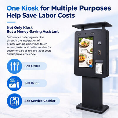 43 Inch Outdoor Self Ordering Kiosk IP65 Payment Terminal with Receipt Printer