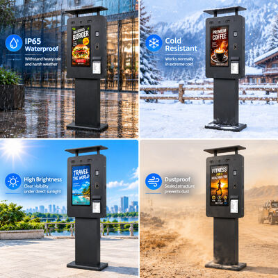 43 Inch Outdoor Self Ordering Kiosk IP65 Payment Terminal with Receipt Printer
